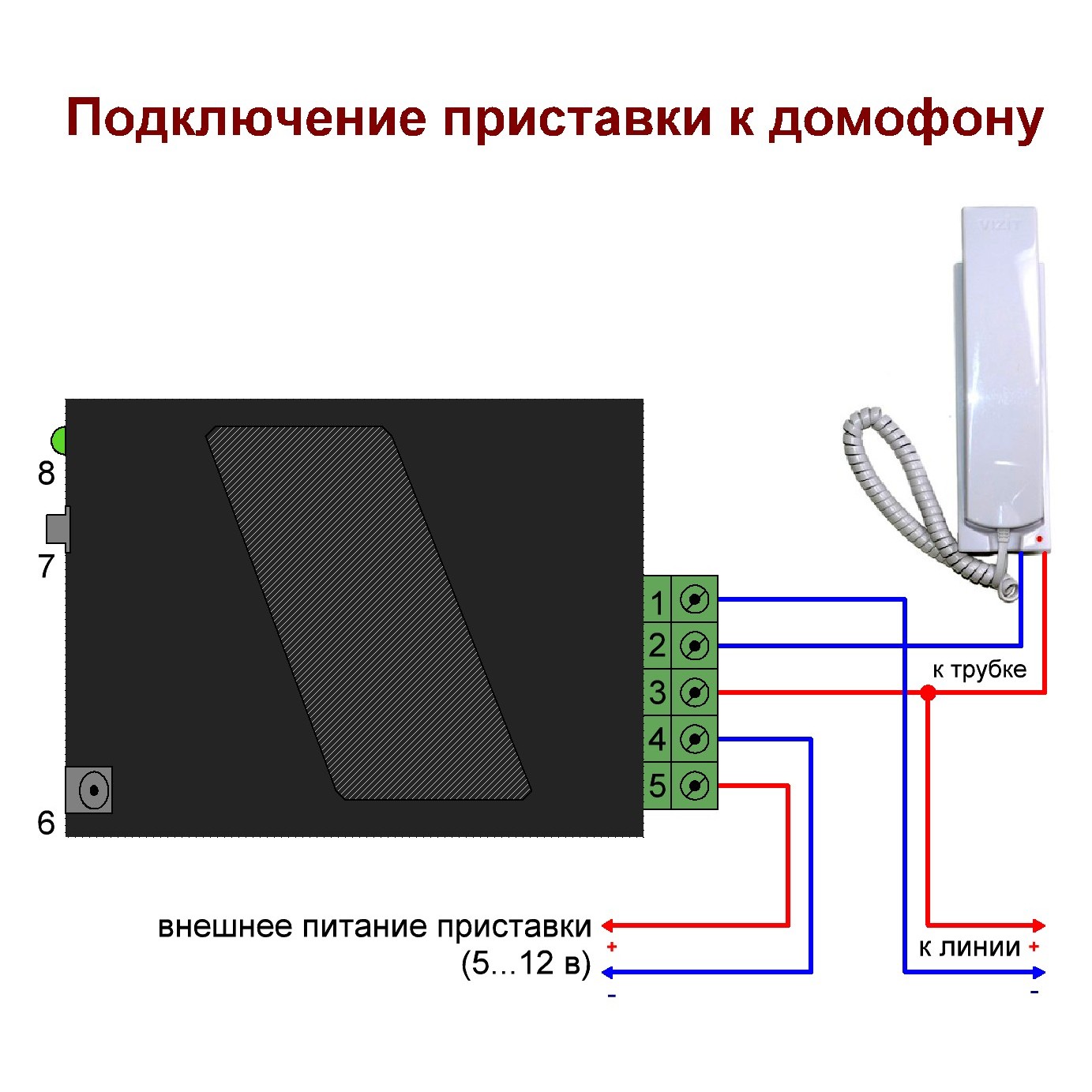 Как подключить трубку домофона в квартире самостоятельно